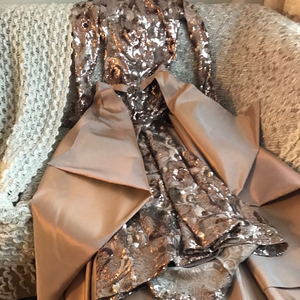Bagdely Mischka Gold Gown